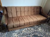 Rudo veluro ištiesiama sofa ir 2 foteliai - nuotraukos Nr. 5