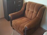 Rudo veluro ištiesiama sofa ir 2 foteliai - nuotraukos Nr. 7