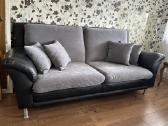 Svetainės baldų komplektas (sofa, foteliai, pufas) - nuotraukos Nr. 4