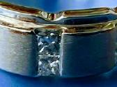 Diamour Wedding Vyriška Balto Au Žieda Su Briliant - nuotraukos Nr. 18