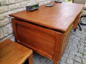 Vintažinis mid century tikmedžio rašomojo stalas - nuotraukos Nr. 2