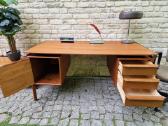 Vintažinis mid century tikmedžio rašomojo stalas - nuotraukos Nr. 8