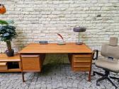 Vintažinis mid century tikmedžio rašomojo stalas - nuotraukos Nr. 9
