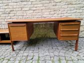 Vintažinis mid century tikmedžio rašomojo stalas - nuotraukos Nr. 18
