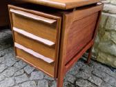 Vintažinis mid century tikmedžio rašomojo stalas - nuotraukos Nr. 19