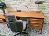 Vintažinis mid century tikmedžio rašomojo stalas - nuotraukos Nr. 29