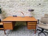 Vintažinis mid century tikmedžio rašomojo stalas - nuotraukos Nr. 30