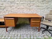 Vintažinis mid century tikmedžio rašomojo stalas - nuotraukos Nr. 32