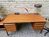 Vintažinis mid century tikmedžio rašomojo stalas - nuotraukos Nr. 34