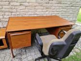 Vintažinis mid century tikmedžio rašomojo stalas - nuotraukos Nr. 36