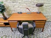 Vintažinis mid century tikmedžio rašomojo stalas - nuotraukos Nr. 38