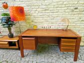 Vintažinis mid century tikmedžio rašomojo stalas - nuotraukos Nr. 26