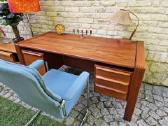 Vintažinis mid century tikmedžio rašomojo stalas - nuotraukos Nr. 32