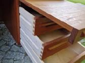 Vintažinis mid century tikmedžio rašomojo stalas - nuotraukos Nr. 11