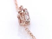 14k briliantinis pakabukas su grandinėle, 0,51 ct - nuotraukos Nr. 3