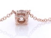 14k briliantinis pakabukas su grandinėle, 0,51 ct - nuotraukos Nr. 4