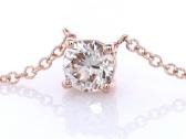 14k briliantinis pakabukas su grandinėle, 0,51 ct - nuotraukos Nr. 2