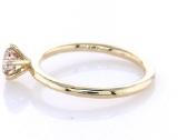 14k aukso žiedas su natūraliu deimantu ,0,51 ct - nuotraukos Nr. 5