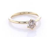 14k aukso žiedas su natūraliu deimantu ,0,51 ct - nuotraukos Nr. 2