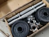 2 hanteliai po 10kg metaliniai nauji - nuotraukos Nr. 2