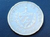 1 pesas 1915m. Kuba sidabras 900 - nuotraukos Nr. 2