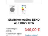Skalbimo mašina beko - nuotraukos Nr. 3