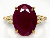 Aukso žiedas su nekaitintu 5,37 ct. rubinu - nuotraukos Nr. 5