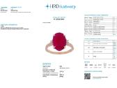 Aukso žiedas su nekaitintu 5,37 ct. rubinu - nuotraukos Nr. 7