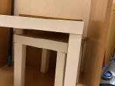 Kvadratiniai balti Ikea staliukai 2 vnt. - nuotraukos Nr. 2