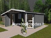 Medinis sodo namelis Nordis 510480 cm (28 mm) - nuotraukos Nr. 3
