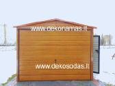 Skardinis garažas 3x6 m su medžio imitacija - nuotraukos Nr. 2