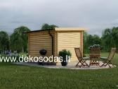 Medinis namelis Selga 2,95x2,95 m, 34 mm - nuotraukos Nr. 2
