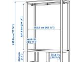 Medinė atvira rūbų spinta Hemnes - nuotraukos Nr. 7