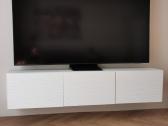 Pakaninama TV spintelė 180x42x38 su bangelėmis - nuotraukos Nr. 7