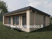 Medinis sodo namelis „savana“ 136,95 m, 44 mm - nuotraukos Nr. 5