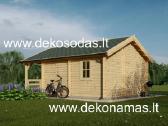 Medinis sodo namelis „werrena“ 6,85 m, 44 mm - nuotraukos Nr. 2