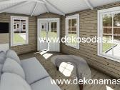 Kampinis medinis sodo namelis 40 mm, 450300 cm - nuotraukos Nr. 2