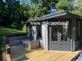 Kampinis medinis sodo namelis 40 mm, 450300 cm - nuotraukos Nr. 3