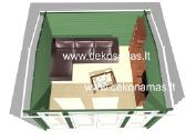 Medinis sodo namelis „trend“ 40 mm, 390300 cm - nuotraukos Nr. 2