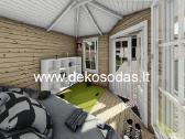 Kampinis medinis sodo namelis 40 mm, 450298 cm - nuotraukos Nr. 5