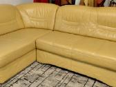 Naturalios odos kreminis kampas sofa-lova - nuotraukos Nr. 3
