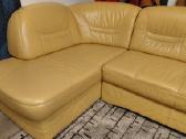 Naturalios odos kreminis kampas sofa-lova - nuotraukos Nr. 5