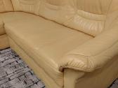 Naturalios odos kreminis kampas sofa-lova - nuotraukos Nr. 4