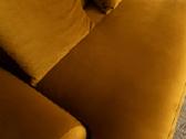 Aksominė garstyčių spalvos sofa - nuotraukos Nr. 3