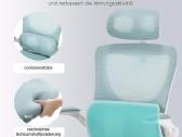 Ergonomiška biuro kėdė su juosmens atrama. - nuotraukos Nr. 6