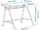 Keičiamo aukščio rašomasis stalas Ikea Gladhöjden - nuotraukos Nr. 7
