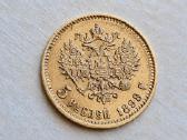 Auksine moneta 1898m 5 rubliai Nikolajus 2 - nuotraukos Nr. 2