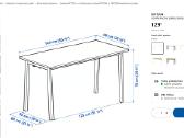 Ikea stalas Mittzon 140x68, baltas - nuotraukos Nr. 2