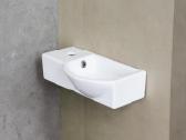 Keraminė mini kriauklė 40x22x12 cm, balta - nuotraukos Nr. 2