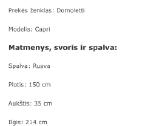 Gultų ir staliuko komplektas Domoletti Capri - nuotraukos Nr. 4